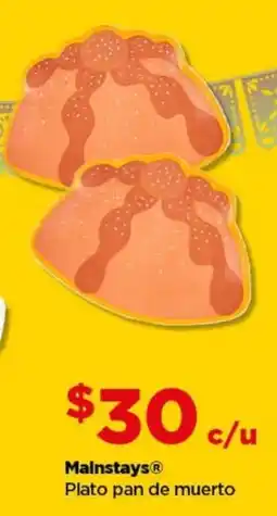 Bodega Aurrerá Mainstays plato pan de muerto oferta