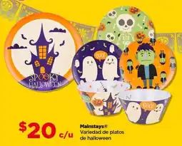 Bodega Aurrerá Mainstays variedad de platos de halloween oferta