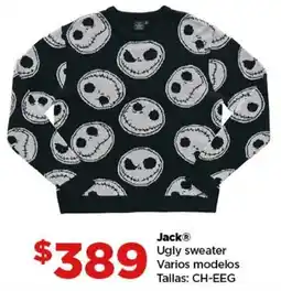 Bodega Aurrerá Jack ugly sweater varios modelos oferta