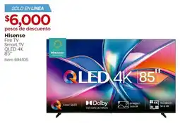 Costco Hisense fire tv smart tv qled 4k 85" oferta