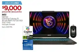 Costco Msi laptop gaming cyborg 15 15.6" fhd oferta