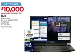 Costco Dell alienware laptop 16" qhd+ oferta