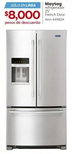 Costco Maytag refrigerador 25' french door oferta