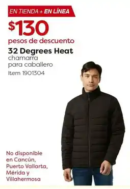 Costco 32 degrees heat chamarra para caballero oferta