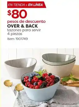 Costco Over & back tazones para servir oferta