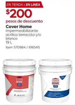 Costco Cover home impermeabilizante acrílico terracota y/o blanco oferta