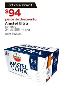 Costco Amstel ultra cerveza oferta