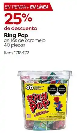 Costco Ring pop anillos de caramelo oferta
