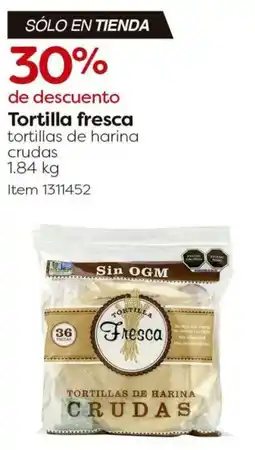 Costco Tortilla fresca tortillas de harina crudas oferta