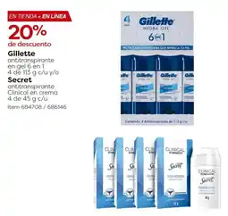 Costco Gillette antitranspirante en gel 6 en 1 oferta