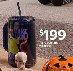 Walmart Tarro con tapa y popote oferta