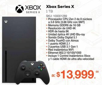 RadioShack Consola xbox series x / 1 tb ssd / negro oferta