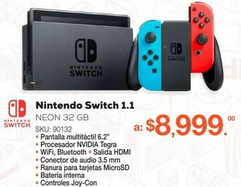 RadioShack Nintendo switch 1.1 / 32 gb / joy-con neon blue and red oferta