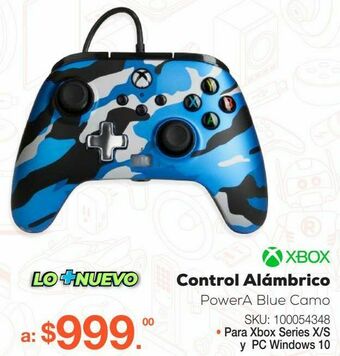 RadioShack Control alámbrico powera blue camo / xbox series x·s / azul camuflaje oferta