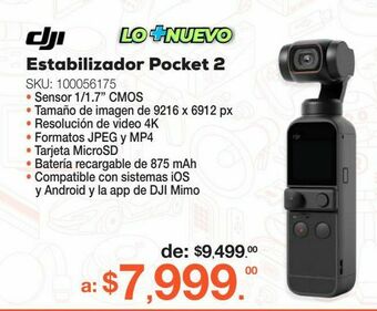 RadioShack Cámara de bolsillo con estabilizador dji pocket 2 standard oferta