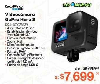 RadioShack Videocámara gopro hero 9 black / negro oferta