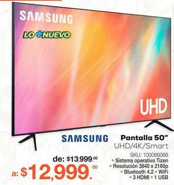 RadioShack Pantalla samsung 50 au7000 / 50 pulgadas / ultra hd 4k / smart tv oferta