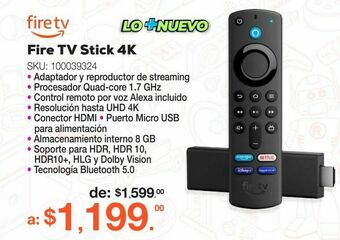 RadioShack Amazon fire tv stick 4k / ultra hd 4k / hdmi / negro oferta