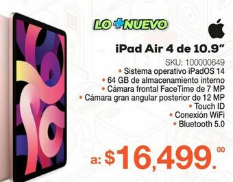 RadioShack Ipad air 4 apple myfp2lz/a / rosa oro / 64gb oferta