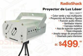 Proyector de luz láser radioshack ems-08 / plata