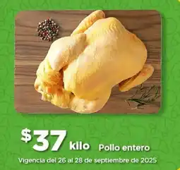 Bodega Aurrerá Pollo entero oferta