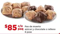 Bodega Aurrerá Pan de muerto azúcar y chocolate o relleno oferta