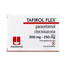 Farmacias Benavides 300 mg Paracetamol/250 mg Clorzoxazona oferta