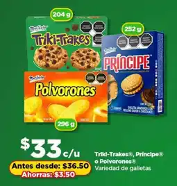 Bodega Aurrerá Triki-Trakes, Príncipe o Polvorones galletas oferta