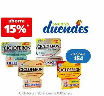 Farmacia San Pablo Cicloferon piel crema 0.05gr tub c/2gr oferta