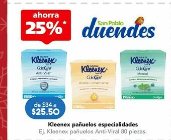 Farmacia San Pablo Kleenex pañuelo antiviral c/80pz oferta