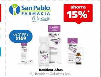 Farmacia San Pablo Bexident gel aftas c/8ml oferta