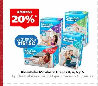 Farmacia San Pablo Kleen bb pañales movilastic gde c/40pzs oferta