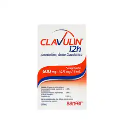 Farmacias YZA Clavulin 12H Suspensio 600Mg/42.9Mg 50Ml oferta