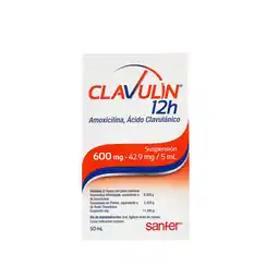 Farmacias YZA Clavulin 12H Suspensio 600Mg/42.9Mg 50Ml oferta