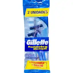 Farmacias YZA GILLETTE PRESTOBARBA ULTRAGRIP F 2 PZAS oferta