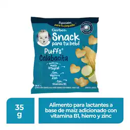 Farmacias YZA Gerber Puffs Sabor Calabacita 35G oferta