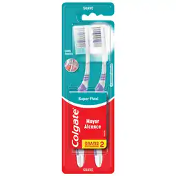 Farmacias YZA COLGATE CEPILLO SUPER FLEXI 2PZ oferta