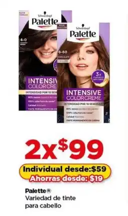 Bodega Aurrerá Palette tinte para cabello oferta