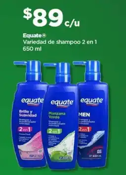 Bodega Aurrerá Equate shampoo 2 en 1 oferta
