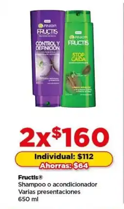 Bodega Aurrerá Fructis shampoo o acon oferta