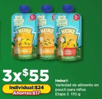 Heinz alimento en pouch para niños etapa 3