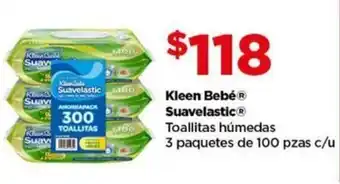 Kleen Bebé Suavelastictoallitas humedas