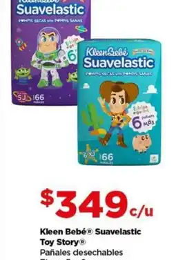 Bodega Aurrerá Kleen Bebé Suavelastic Toy Story pañales desechables oferta