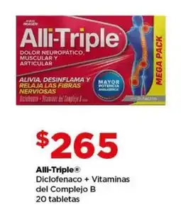 Bodega Aurrerá Alli-Triple diclofenaco + vitaminas del Complejo B oferta