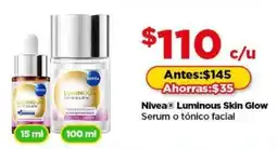 Bodega Aurrerá Nivea Luminous Skin Glow serum o tónico facial oferta