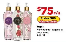 Bodega Aurrerá Maja fragancias corporales oferta