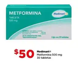 Bodega Aurrerá medimart metformina 500 mg oferta