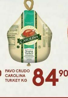 Alsuper Pavo crudo carolina turkey kg oferta