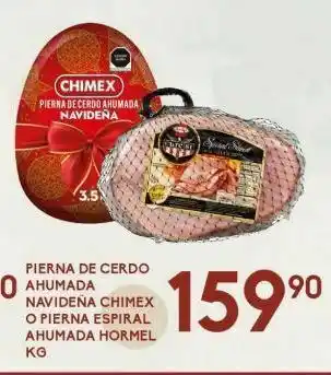 Alsuper Pierna de cerdo ahumada navideña chimex oferta