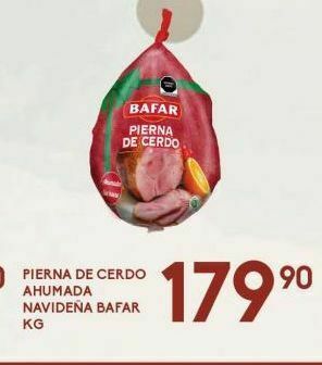 Alsuper Pierna de cerdo ahumada navideña bafar oferta